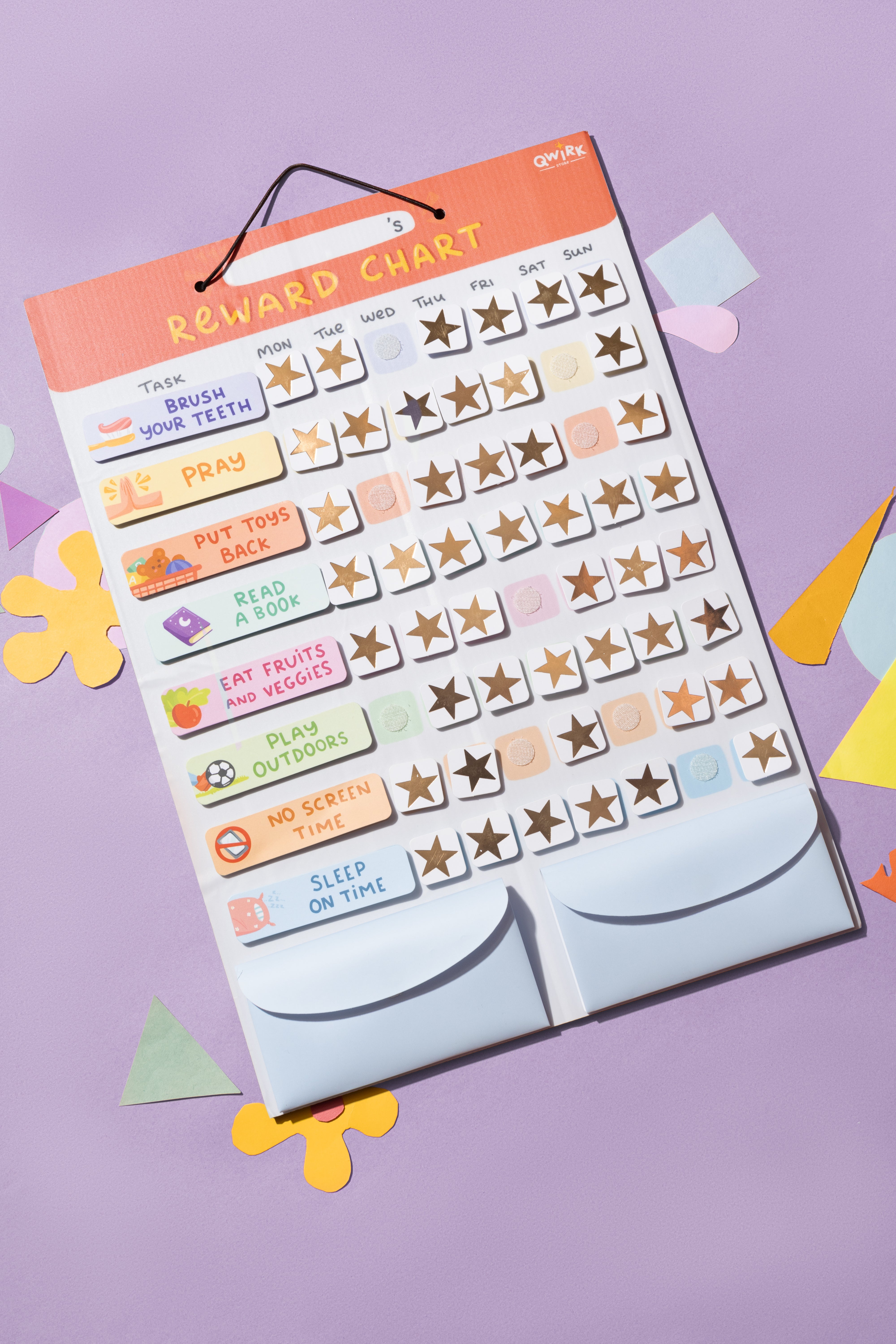 Reward Chart - Customizable, Detachable & Motivational System for Kids