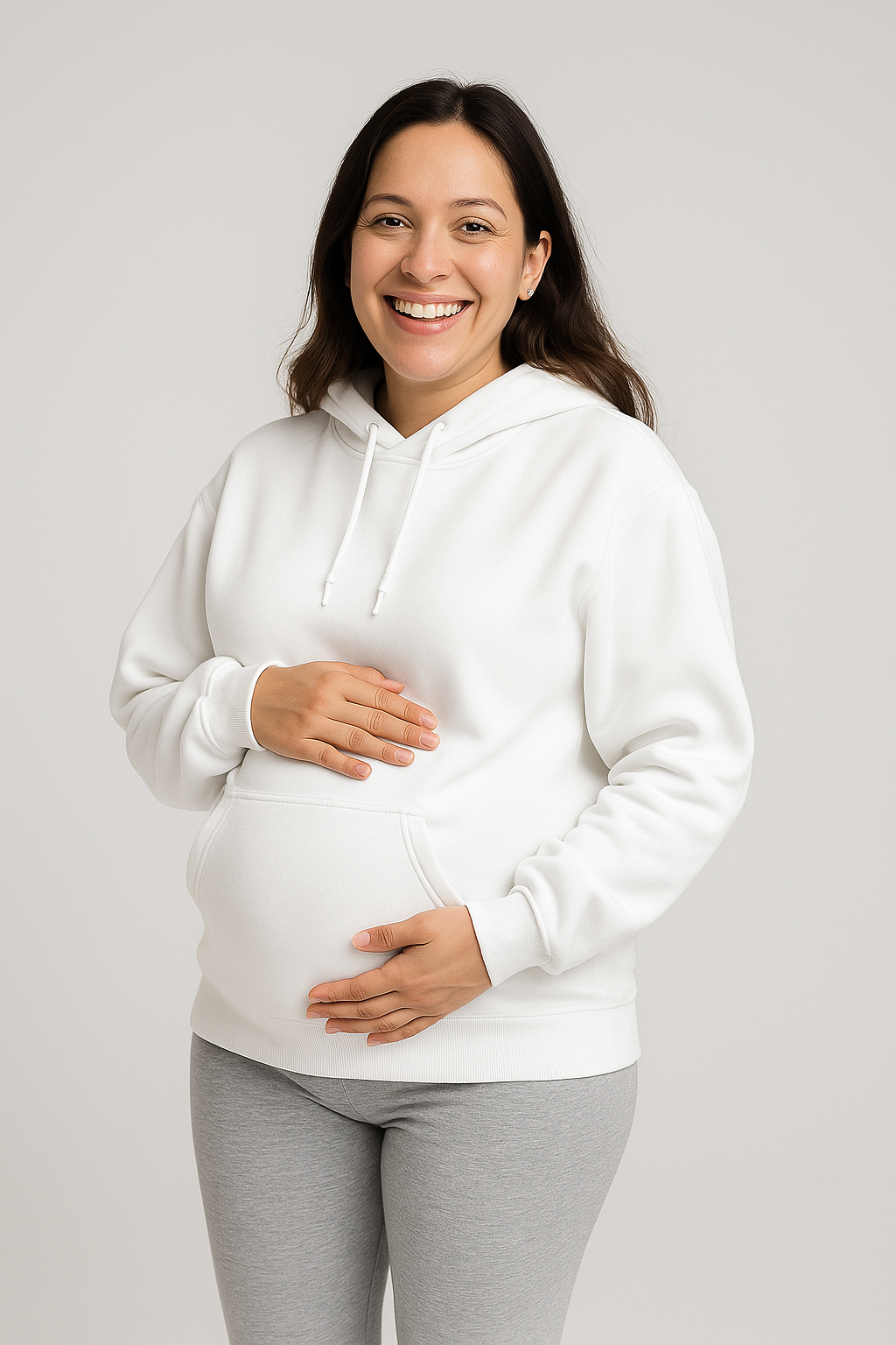 White (OverSized Maternity Hoodie)