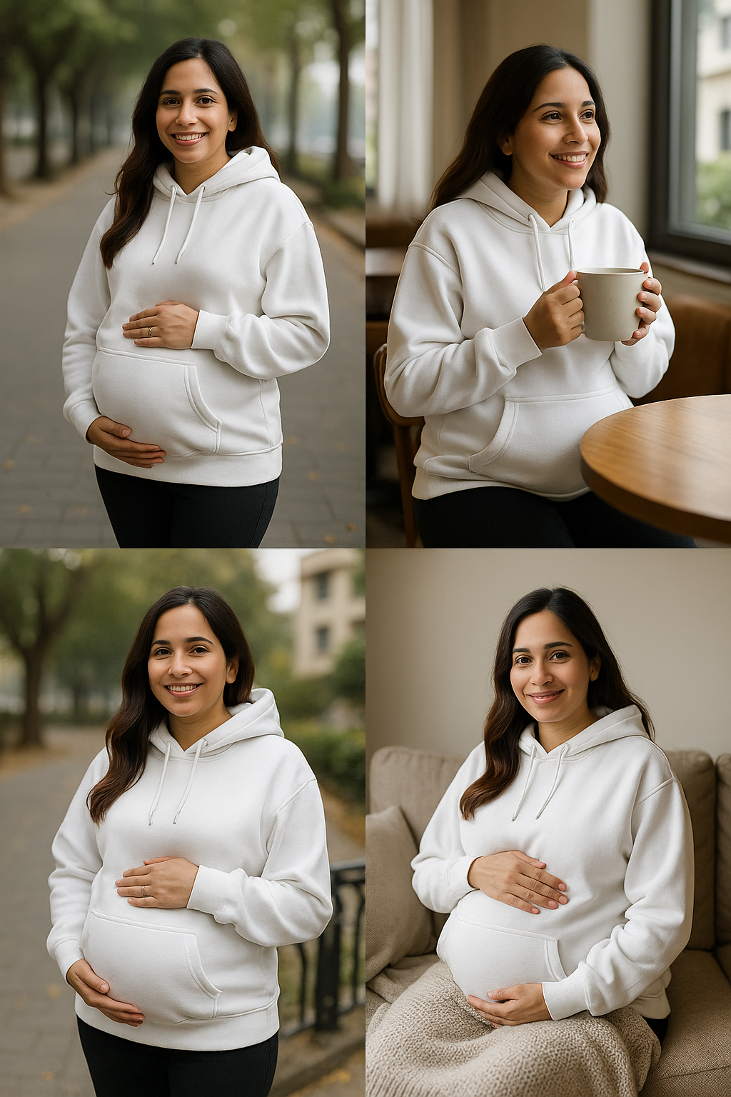 White (OverSized Maternity Hoodie)