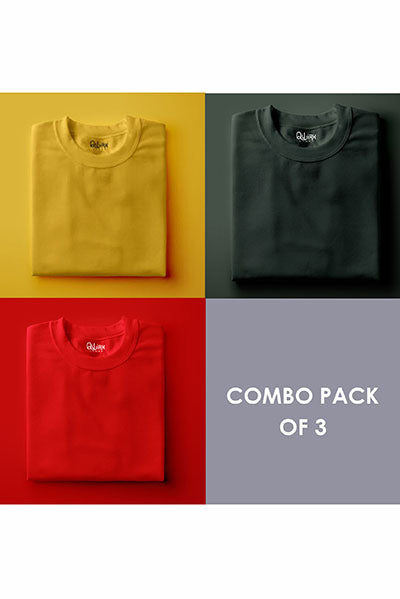 Pack Of 3: Bold (Mustard, Blood Red, Forest Green) - Qwirk Store