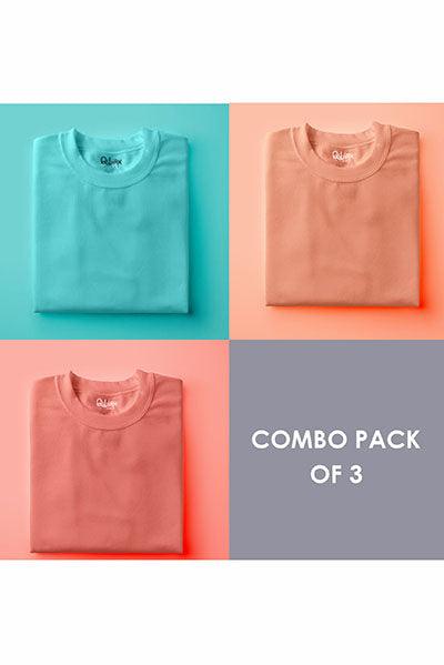 Pack Of 3: Pastels (Mint Blue, Salmon Pink, Peach) - Qwirk Store
